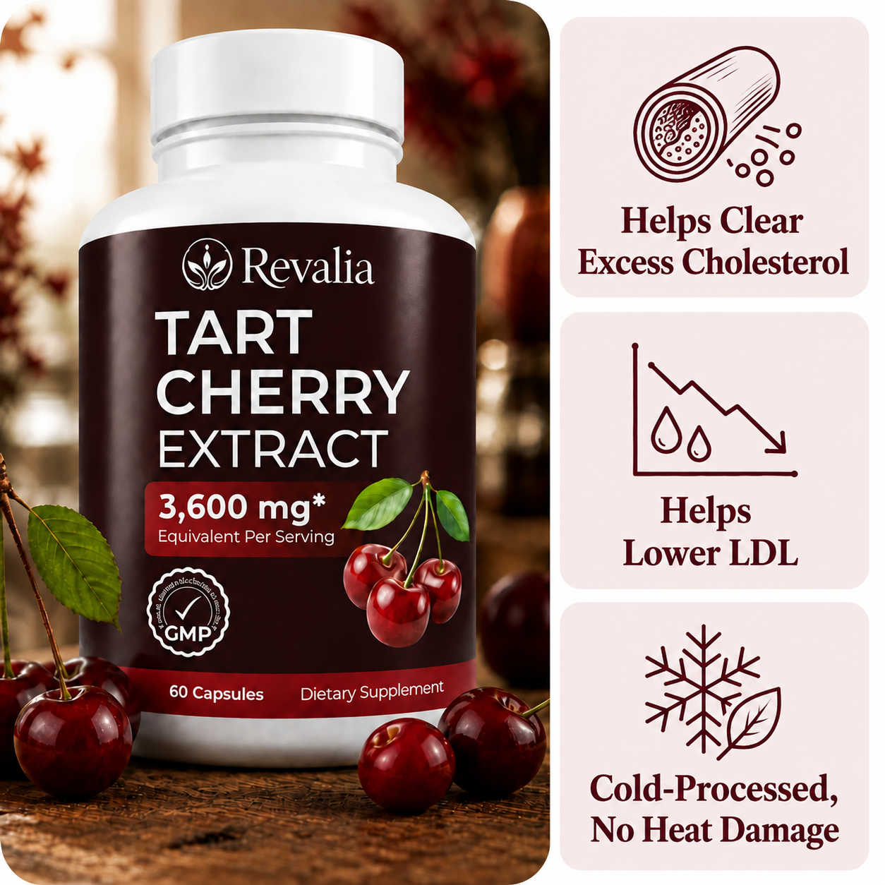 Revalia Tart Cherry Extract bottle