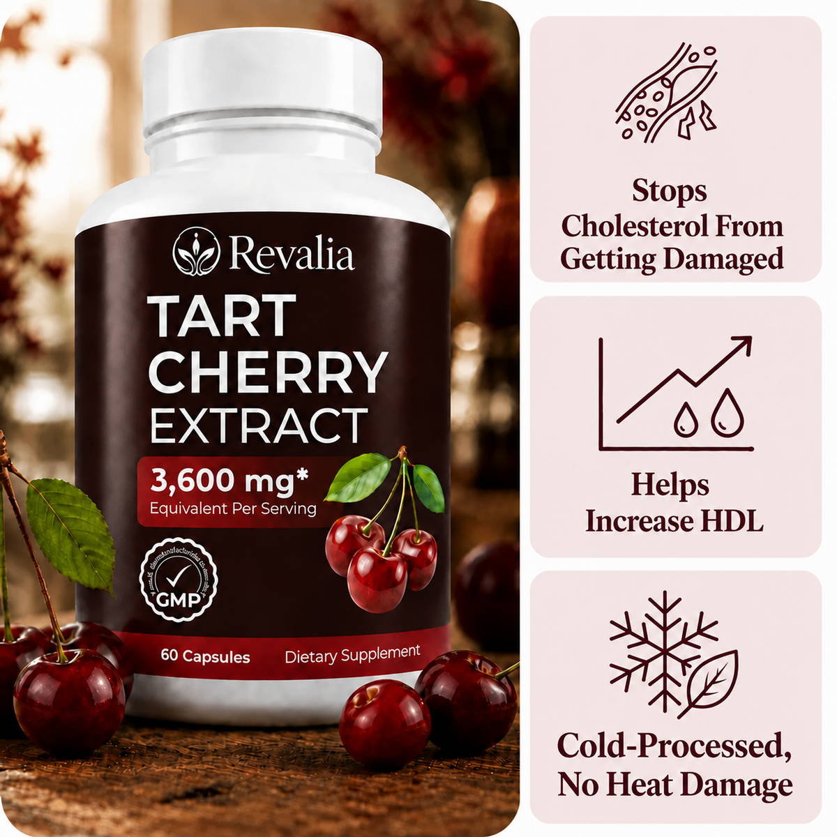 Revalia Tart Cherry Extract bottle