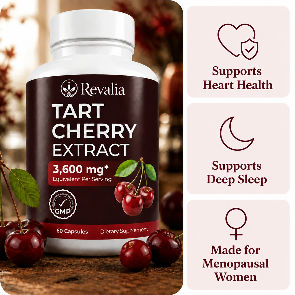 Revalia Tart Cherry Extract - Heart & Sleep Support in Menopause